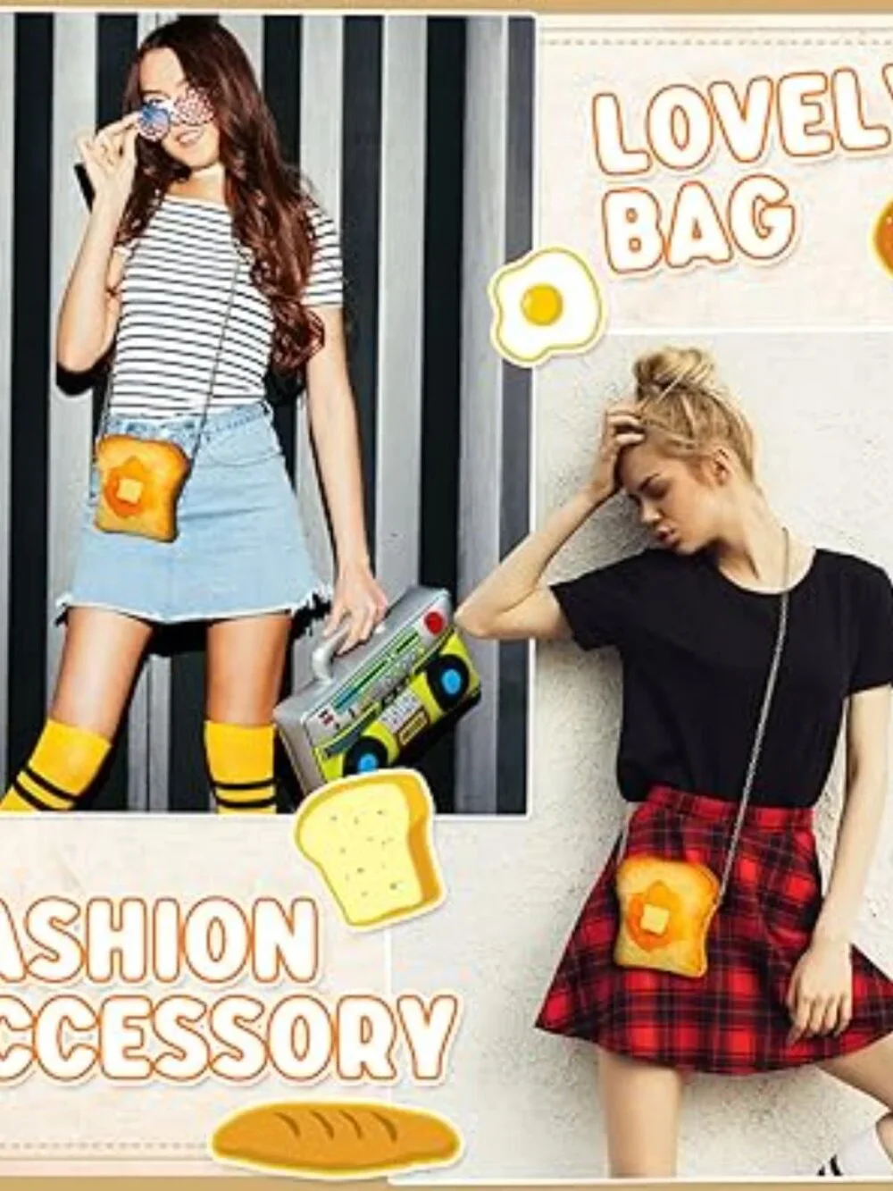 Butter Toast Shoulder Bag Crossbody Handbag New !!